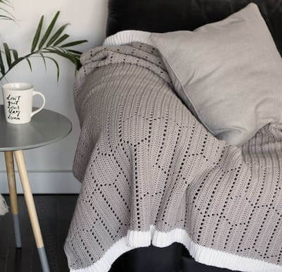 Modern Hexagon Chevron Crochet Pattern by Lakeside Loops