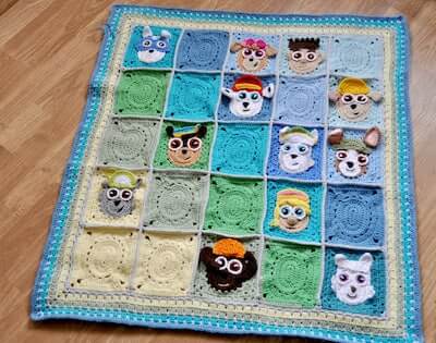 Crochet Paw Patrol Inspired Granny Square Pattern by Passionate Crafter