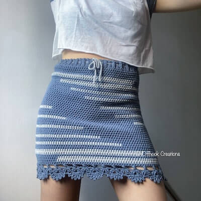 Peekaboo Petal Skirt Crochet Pattern by Seams By Sky