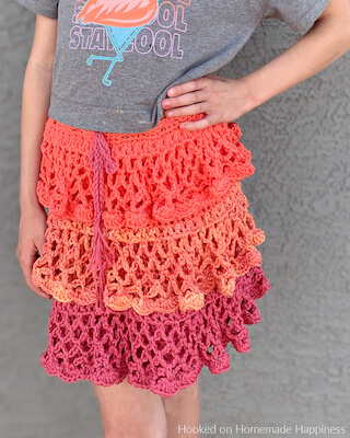 Ruffled Crochet Skirt Pattern by Hooked On Homemade Happiness