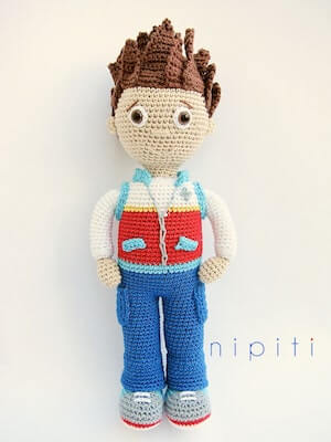 Ryder, Amigurumi Paw Patrol Toy Crochet Pattern by Nipiti