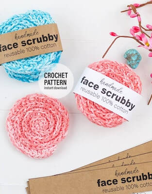 Seeing Spirals Crochet Face Scrubbies Pattern by Winding Road Crochet