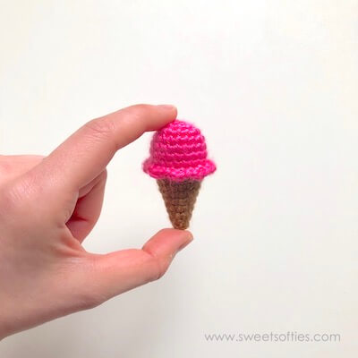 Tiny Baby Ice Cream Cone Amigurumi Pattern by Sweet Softies