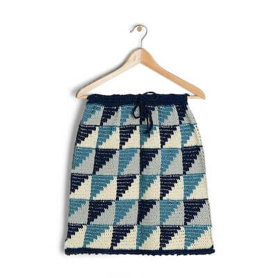 Triangles Crochet Skirt Pattern by Yarnspirations