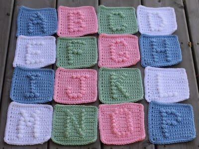 Upper Case Alphabet Letters Crochet Pattern by The Baby Crow