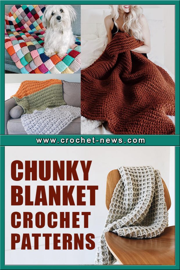 Chunky Blanket Throw Crochet Pattern by Darling Jadore, Fireside Throw