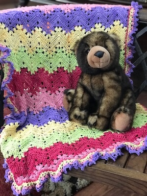 6-Day Baby Girl Blanket Crochet Pattern by Betty McKnit