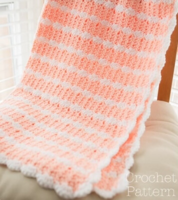 Baby Blanket Scallop Border Crochet Pattern by loganberryhandmade