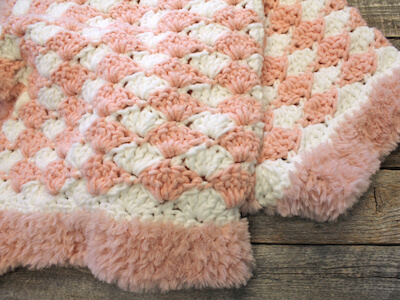 Addison Crochet Baby Girl Blanket Pattern by A More Crafty Life
