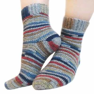 Adjustable Quick Crochet Socks Pattern by Crochet Spot Patterns
