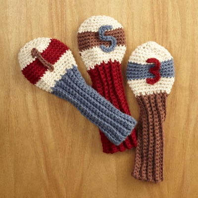 All-American Golf Club Covers Crochet Pattern by Lion Brand