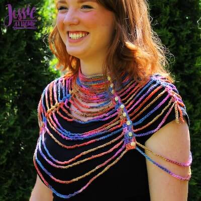 Bead Waterfall Necklace Crochet Pattern by Jessie At Home