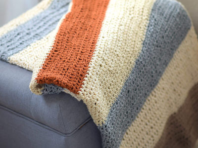Beginner Fall Throw Blanket Crochet Pattern by Mama In A Stitch