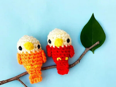 Bird Crochet Keychain Pattern by Chai Coffee Crochet