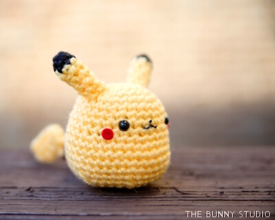 Chubby Pikachu Amigurumi Pattern by The Bunny Studio
