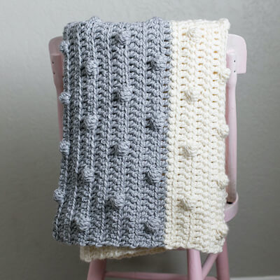 Chunky Bobble Blanket Free Crochet Pattern by Teal And Finch