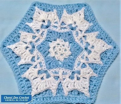 Crochet Brisk Elegance Hexagon Pattern by Cheryl Dee Crochet