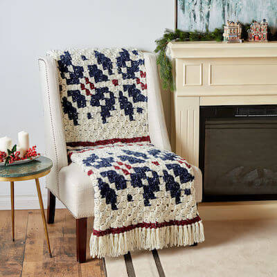 Crochet C2C Nordic Blanket Pattern by Yarnspirations