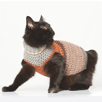 Crochet Cat Stripes Sweater Pattern by Ideal Me