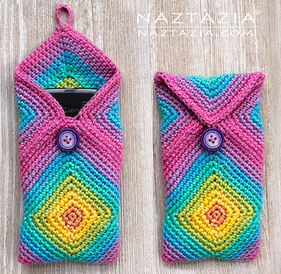 Crochet Chromatic Phone Case Pattern by Naztazia
