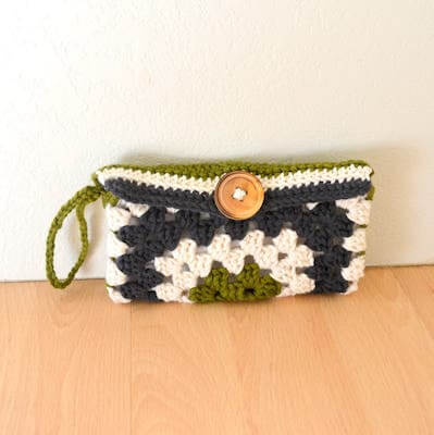 Crochet Granny Square Wallet Pattern by The Good Shnit