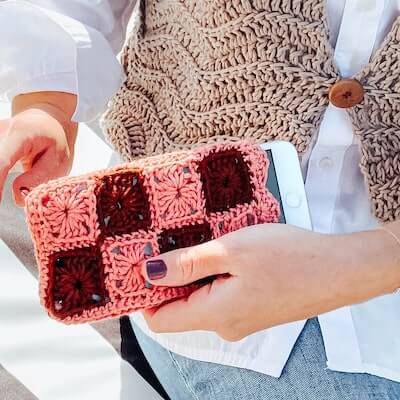 Crochet Phone Case Pattern by City Bright Knits