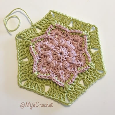Crochet Wind Flower Hexagon Pattern by Mijo Crochet