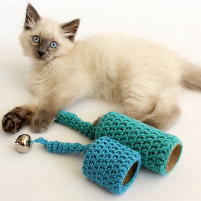 Easy Crochet Cat Toys Pattern by Dabbles And Babbles