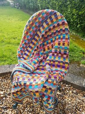 Easy Crochet Comfort Blanket Pattern by Nancy Said