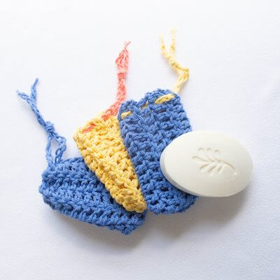 Easy Crochet Soap Sack Pattern by Amelia Makes