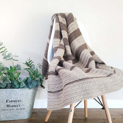 Falling In Striped Crochet Blanket Pattern by Easy Crochet