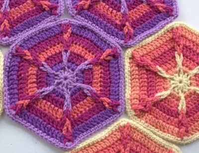 Interlocking Crochet Hexagon Pattern by Leonie Morgan
