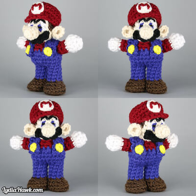 Jumbo Mario Bros Amigurumi Pattern by Lydia Hawk
