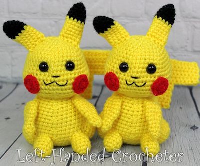 Little Pikachu Amigurumi Free Pattern by Left Hand Crocheters