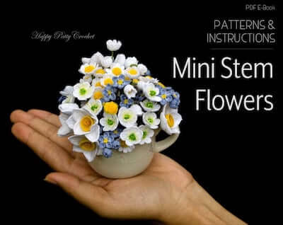 Crochet Mini Flower Stem Pattern by Happy Patty Crochet