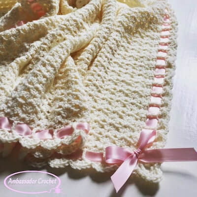 Pemberley Heirloom Crochet Baby Girl Blanket Pattern by Ambassador Crochet