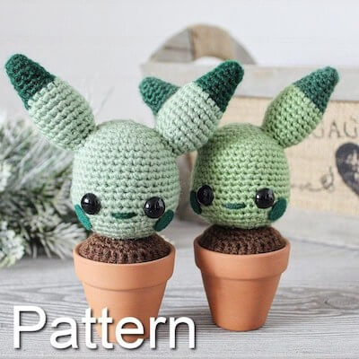 Pikachu Cactus Amigurumi Pattern by Crocheted By Rikki