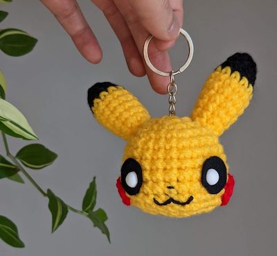 Pikachu Keychain Amigurumi Pattern by Sir Purl Grey