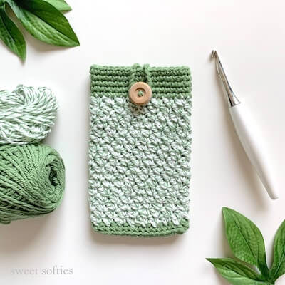 Phone Pouch Quick Easy Crochet Project by Sylemn