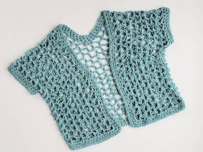 Quick Lattice Crochet Cardigan Pattern by Kathy's Crochet Closet
