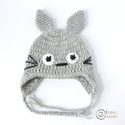 Totoro Hat Free Crochet Pattern by Elisa's Crochet