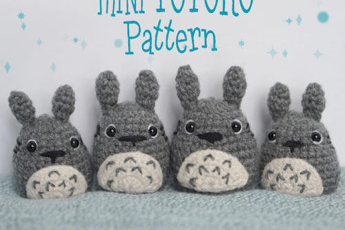 Totoro Mini Crochet Pattern by Suzy Dias