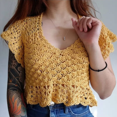 Crochet Top Pattern by Daisy and Dime