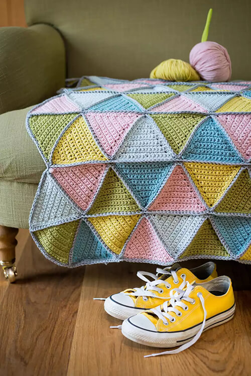 Crochet Triangles Blanket By Spruce Crafts