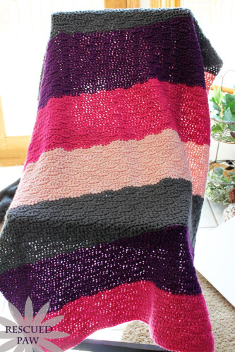 Crochet Wave Stitch Tutorial and Blanket by Easy Crochet