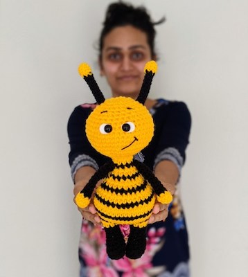 Amigurumi Bee Free Crochet Pattern by Asmi Handmade