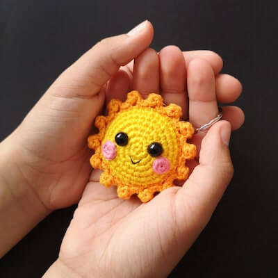 Amigurumi Sun Keychain Pattern by Stitch By Fay