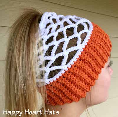 Basketball Net Hat Crochet Pattern by Heart Hook Home
