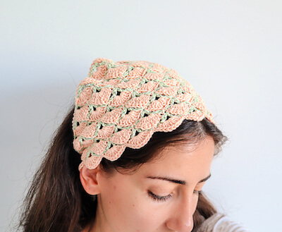 Beautiful Shells Bandana Crochet Pattern by The Snugglery