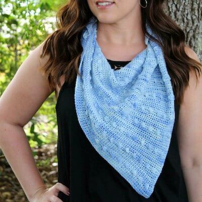 Blooming Buds Bandanna Crochet Pattern by Michelle Ferguson